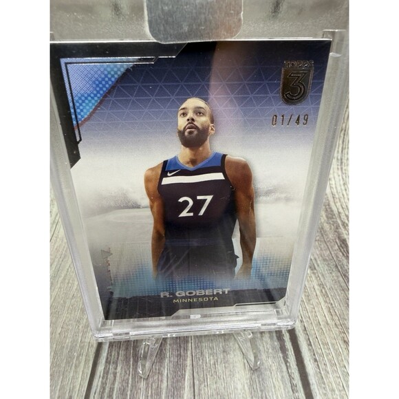 2023-24 Topps Three Rudy Gobert 1/49 #21 Minnesota Timberwolves - Picture 3 of 11